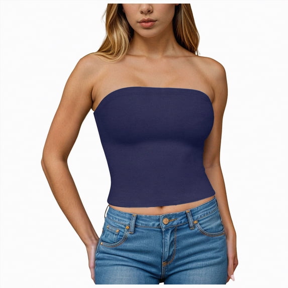 Hessimy Breathable Tank Tops Women Underwear Tops Sleeveless Undershirt Cotton Camisole Cool Base Layer for Women(Navy,XL)