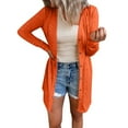 thumbnail image 1 of Hessimy Cardigan Sweaters for Women 2029 Long Sleeve Open Front Knit Outwear Coat Womens Cardigan(Z02-Orange,G1L), 1 of 6
