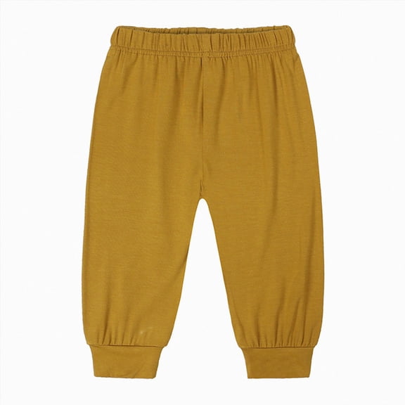 Hessimy Children Casual Pants Boys Comfortable And Breathable Handsome Cargo Pants Pajama Pants (Gold,2-3 Years)