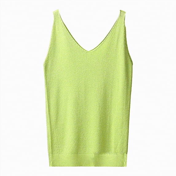 Hessimy Compression Tanks Tops for Women Seamless Shapewear Vest Tummy Control V Neck Camisole Cami Tops(Green,One Size)