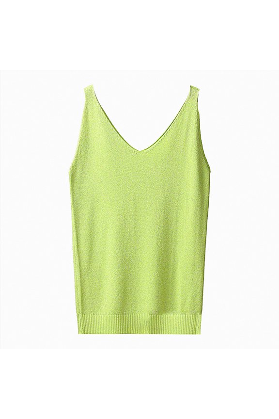 Compression Tanks Tops for Women Seamless Shapewear Vest Tummy Control V Neck Camisole Cami Tops(Green,One Size)