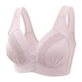 thumbnail image 1 of Hessimy Front Bra Women,Snap Front Bra Pull-On Front Closure Button Bra(Rose Gold,44), 1 of 5