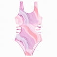thumbnail image 1 of Hessimy Girl Long Sleeve Swimsuit One Piece Ruffle Rash Guard Bathing Suit UPF 50+ Swimwear,Ruffle Rash Guard（Pink，7-8 Years）, 1 of 8