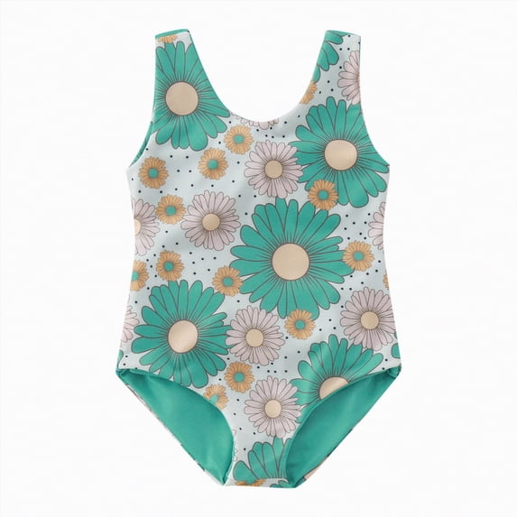 Hessimy Girl Long Sleeve Swimsuit Rash Guard One Piece Bathing Suit Cute Swimwear,Cute Rash Guard(Blue,2-3 Years)