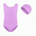 thumbnail image 1 of Hessimy Girl Long Sleeve Swimsuit Rash Guard One Piece Bathing Suit Cute Swimwear(Purple,5-6 Years), 1 of 2