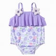 thumbnail image 1 of Hessimy Girl One Piece Swimsuit Quick Dry Bathing Suit Cross Shoulder Strap Beach Swimwear,Cross Shoulder Strap（Purple，0-6 Months）, 1 of 8