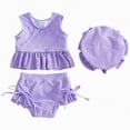 thumbnail image 1 of Hessimy Girl One Piece Swimsuit Swimwear Beach Bathing Suit,Bathing Suit（Purple，12-18 Months）, 1 of 6