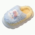 thumbnail image 1 of Hessimy Girl'S Fuzzy Fluffy Slippers Open Toe Cross Band Soft Plush House Slippers Kids Slippers Cow Slippers Toddler Slippers Cartoon Warm Slippers Indoors Bedroom Non Slip Soft (Sky Blue,2), 1 of 6