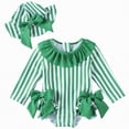 thumbnail image 1 of Hessimy Girl Swimsuit Color Block Adjustable Thick Strap One Piece Bathing Suit,Thick Strap（Green，2-3 Years）, 1 of 6