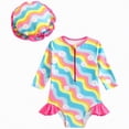 thumbnail image 1 of Hessimy Girl Swimsuit Infant Bathing Suit Newborn One Piece Cute Summer Beach Swim Suit(Sky Blue,6-7 Years), 1 of 8