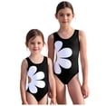 thumbnail image 1 of Hessimy Girl Swimsuit One Piece Bathing Suit Adjustable Straps Teen Swimwear(Black,8-9 Years), 1 of 8
