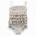 thumbnail image 1 of Hessimy Girl Swimsuit One Piece Bathing Suit with Adjustable Straps Cute Little Kids Swimming Suits Beach Swimwear,Cute Kids Swim（Coffee，4-5 Years）, 1 of 8