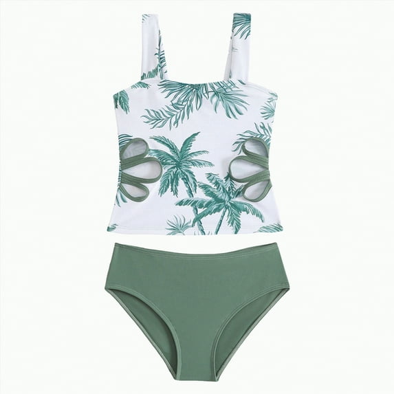 Hessimy Girl Swimsuit Ruched V Neck One Piece Bathing Suit with Adjustable Straps Solid Color Swimwear,V Neck(AG,11-12 Years)
