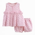 thumbnail image 1 of Hessimy Girls Clothes Summer 2 Piece Outfits T-Shirts and Biker Shorts Kids Fashion Clothing Sets,Biker Shorts(Pink,3-4 Years), 1 of 7