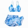 thumbnail image 1 of Hessimy Girls 2 Piece Tankini Swimsuits Loose Fit Modest Swimming Suit for Girls Bathing Suit（Blue,150/L), 1 of 9