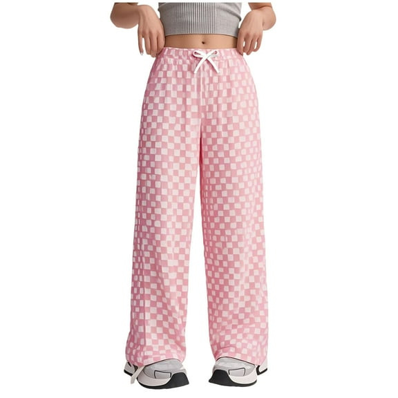 Hessimy Girls Cargo Pants- Casual Cotton Fashion Drawstring Kids Jogger Pants Autumn Winter Spring Summer casual dance pants girls jeans wide leg pants (Pink,10-11 Years)