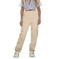 thumbnail image 1 of Hessimy Girls Cargo Pants Elastic Waist Casual Jogger Pants for Girls Streetwear Loose Parachute with Pockets（Z02-Khaki,7-8 Years）, 1 of 9