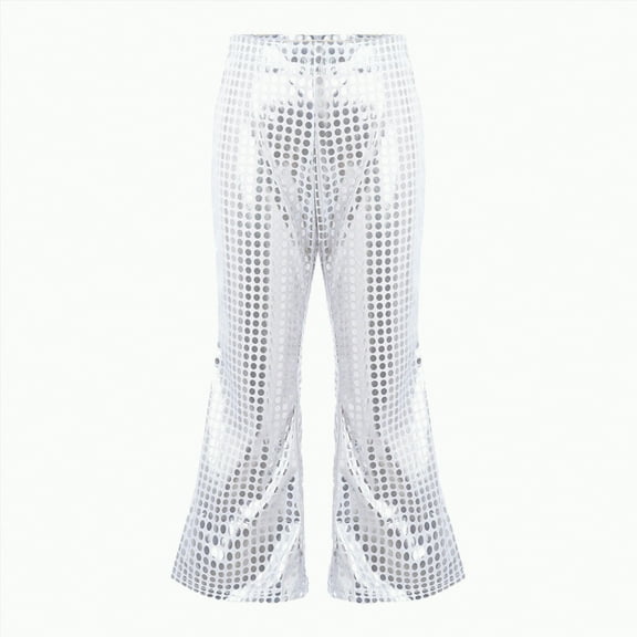 Hessimy Girls Cargo Pants With Pockets, Casual Drawstring Cotton Relaxed Fit Full Long Girls Pants Medium And Large Childrens bow Cargo pants (Silver,4-5 Years)