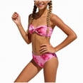 thumbnail image 1 of Hessimy Girls Coral Reef Beach Sport Wrap Around Bikini Two Piece Swimsuit(Hot Pink,10-11 Years), 1 of 8