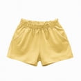 thumbnail image 1 of Hessimy Girls Feathery-Fit Soft Athletic Shorts - Tennis Soccer Running Casual Pockets(Yellow,3-4 Years), 1 of 3