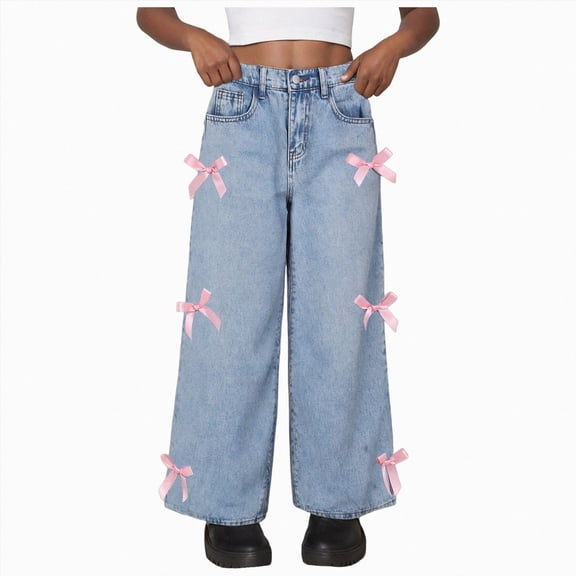 Hessimy Girls Leggings High Waist Stretchy Flare Pants Full Length Yoga Athletic Dance Teens Girl'S Pants Medium And Large Childrens (Blue,7-8 Years)