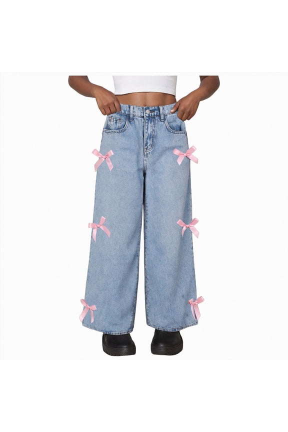 Girls Leggings High Waist Stretchy Flare Pants Full Length Yoga Athletic Dance Teens Girl'S Pants Medium And Large Childrens (Blue,7-8 Years)