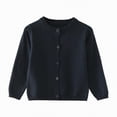 thumbnail image 1 of Hessimy Girls' Long Sleeve Knitted Bolero Cardigan Kids Button Closure Shrug Sweaters Cropped Jacket Cover Up Tops Button Cardign Pullover Knit Outerwear (Navy,6-7 Years), 1 of 4