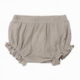 thumbnail image 1 of Hessimy Girls' Lounge Soft Comfy Shorts with Drawstring - Everyday Shorts with Pockets(Khaki,12-18 Months), 1 of 5