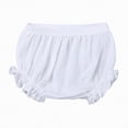thumbnail image 1 of Hessimy Girls' Lounge Soft Comfy Shorts with Drawstring - Everyday Shorts with Pockets(White,6-12 Months), 1 of 6