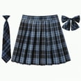 thumbnail image 1 of Hessimy Girls Pleated Mini Skirt High Waist Tennis School Uniform Skirts 2-17 Years Candy Color Dopamine Tennis Skirt Badminton Skirt (Blue,XXXXL), 1 of 3