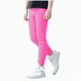 thumbnail image 1 of Hessimy Girls Ripped Jeans Elastic Waist Denim Pants Teens Baggy Wide Leg Distressed Jeans With Pockets Kids Streetwear Summer Pant (Hot Pink,3-4 Years), 1 of 6