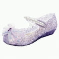 thumbnail image 1 of Hessimy Girls Sandals Little Kids Glitter Bow Dress Shoes Crystal Low Heel Sequins Princess Sandals Toddler Flower Wedding Party Shoes sandals school Rhinestone Sequin (Purple,12), 1 of 5