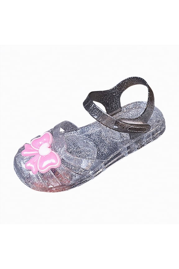 Girls Sandals Open Toe Cute Flats Dress Sandals Cross Strappy Summer Shoes Toddler/Little Kid/Big Kid(White,7)