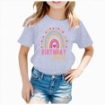 thumbnail image 1 of Hessimy Girls' Short Sleeve Shirts Kids Crewneck T-Shirts Summer Tops Basic Tees(Grey,11-12 Years), 1 of 4