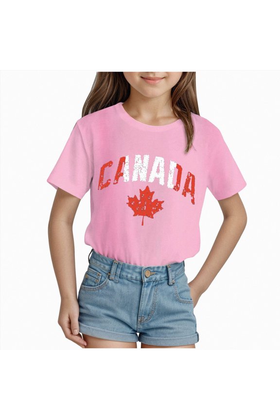 Girls Short-Sleeve Shirts and Tops(Pink,3-4 Years)