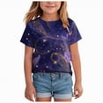 thumbnail image 1 of Hessimy Girls Short Sleeve T Shirts Kids Summer Tops Crewneck Tees,Crewneck Tee(Light Blue,12-13 Years), 1 of 4