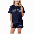 thumbnail image 1 of Hessimy Toddler Girl Cotton Summer Short Sleeve T-Shirt and Short Set(Navy,6-7 Years), 1 of 4