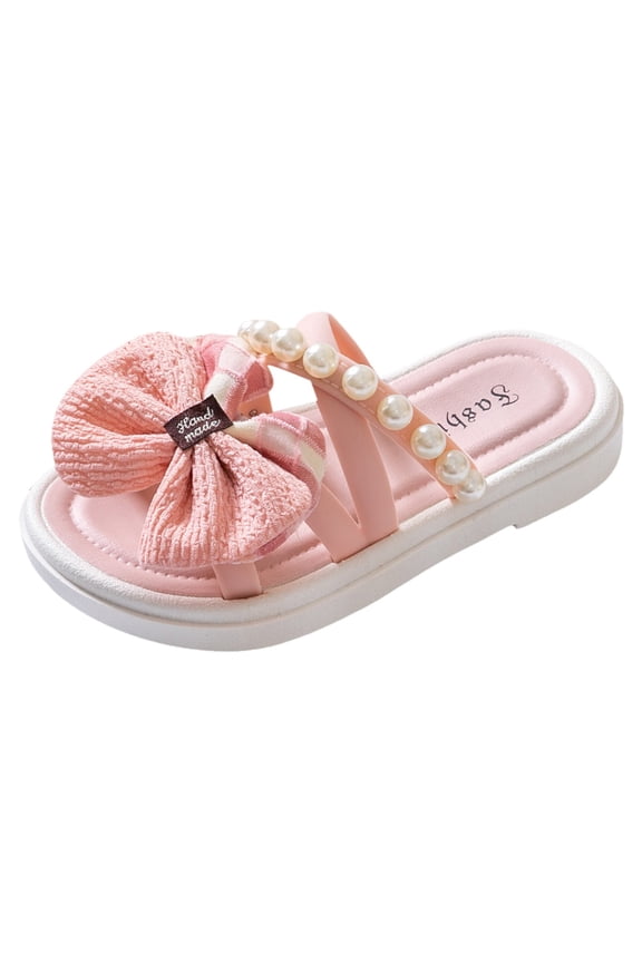 Girls Slippers Toddler Non Slip Girl's Flip Flops Casual Summer Sandals Comfort Slipper Shoes Indoor & Outdoor Beach House slippers slippers for kids(Pink,12)