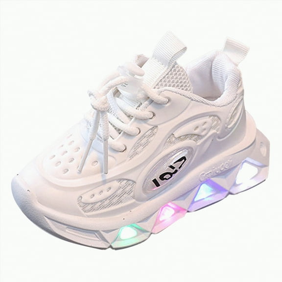 Hessimy Girls' Sneakers With Comfortable Soft Sole And Bow Casual Footwear For Children (White,10.5)