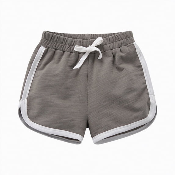 Hessimy Girls Soccer Shorts Athletic Running Active Gym Workout Quick Dry Shorts(Grey,2-3 Years)