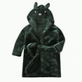 thumbnail image 1 of Hessimy Girls Soft Fleece Robes Plush Hooded Bathrobes Sleepwear For Kids 2-16 Years Long Sleeve Loungwear (Green,1-2 Years), 1 of 4