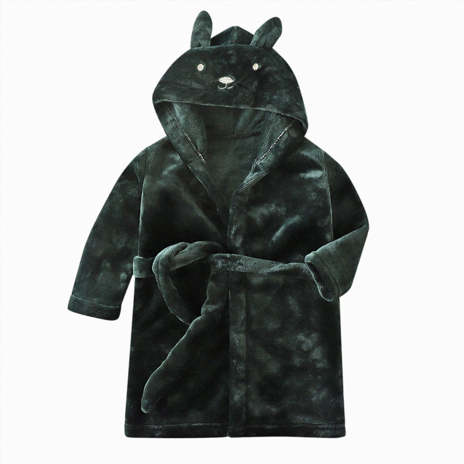 Hessimy Girls Soft Fleece Robes Plush Hooded Bathrobes Sleepwear For ...