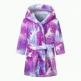 thumbnail image 1 of Hessimy Girls Soft Fleece Robes Plush Hooded Bathrobes Sleepwear For Kids 2-16 Years Warm Fall Winter Toddler Pajamas (Purple,4-5 Years), 1 of 6