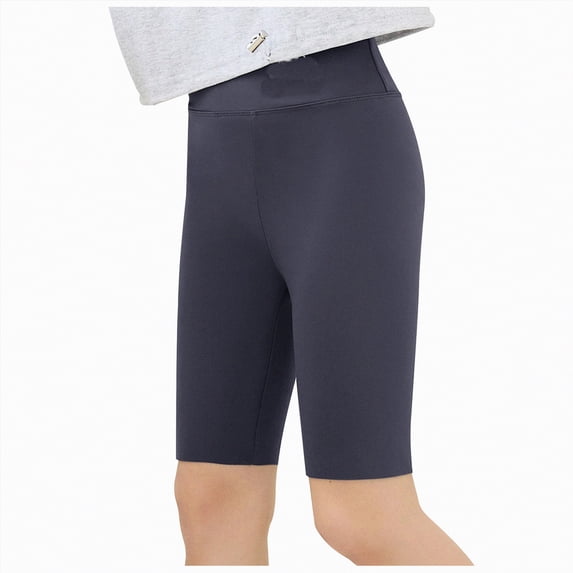 Hessimy Girls Summer Beach Swim Shorts Quick Dry Elastic Waist Swim Trunks with Pockets(Grey,5-6 Years)