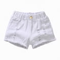 thumbnail image 1 of Hessimy Girls' Swim Shorts, UPF 50+ Sun Protection Pockets Quick-Dry Short for Beach Pool(White,4-5 Years), 1 of 4