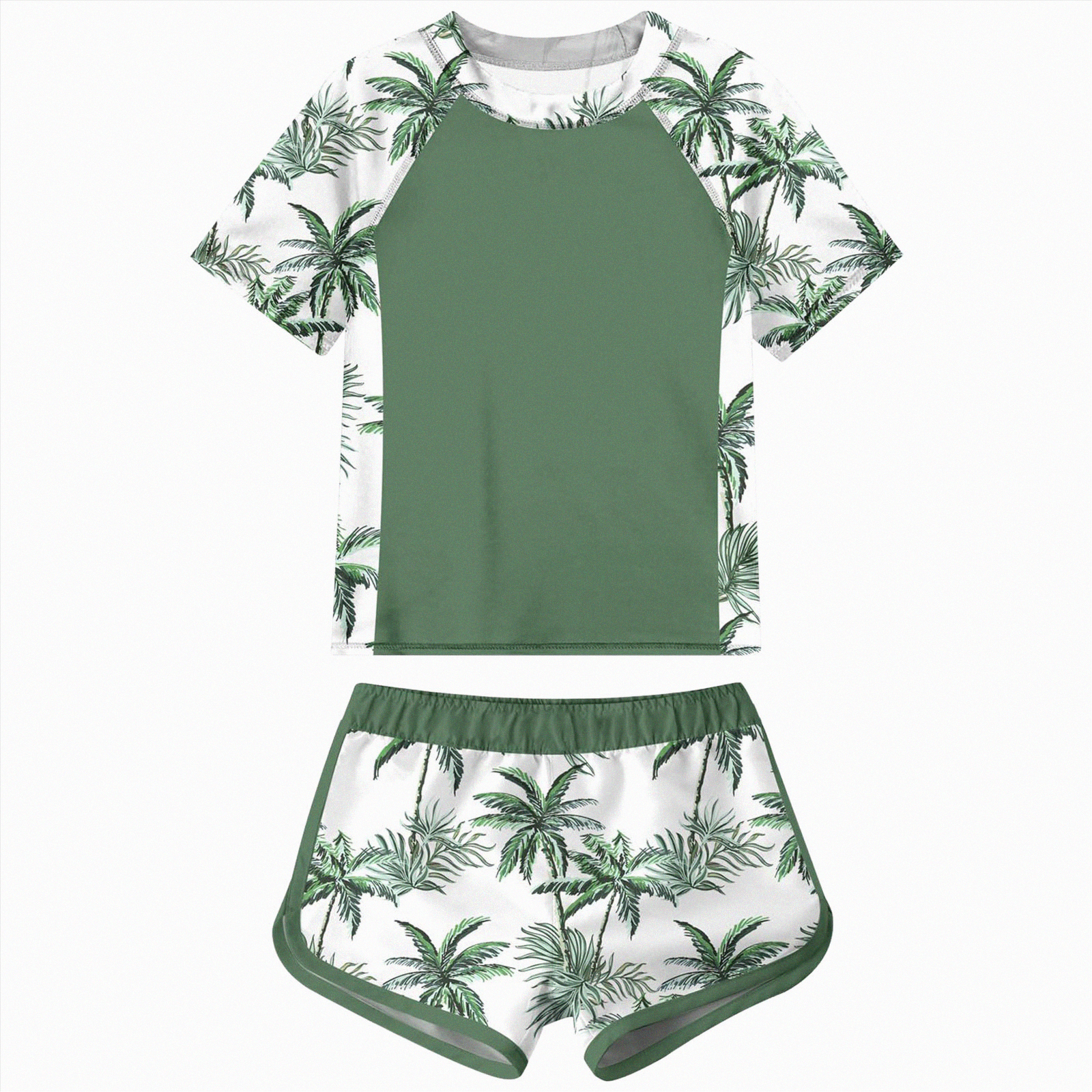Hessimy Girls Swimsuit 2-Piece Bikini Set Two Sets Matching Bathing ...