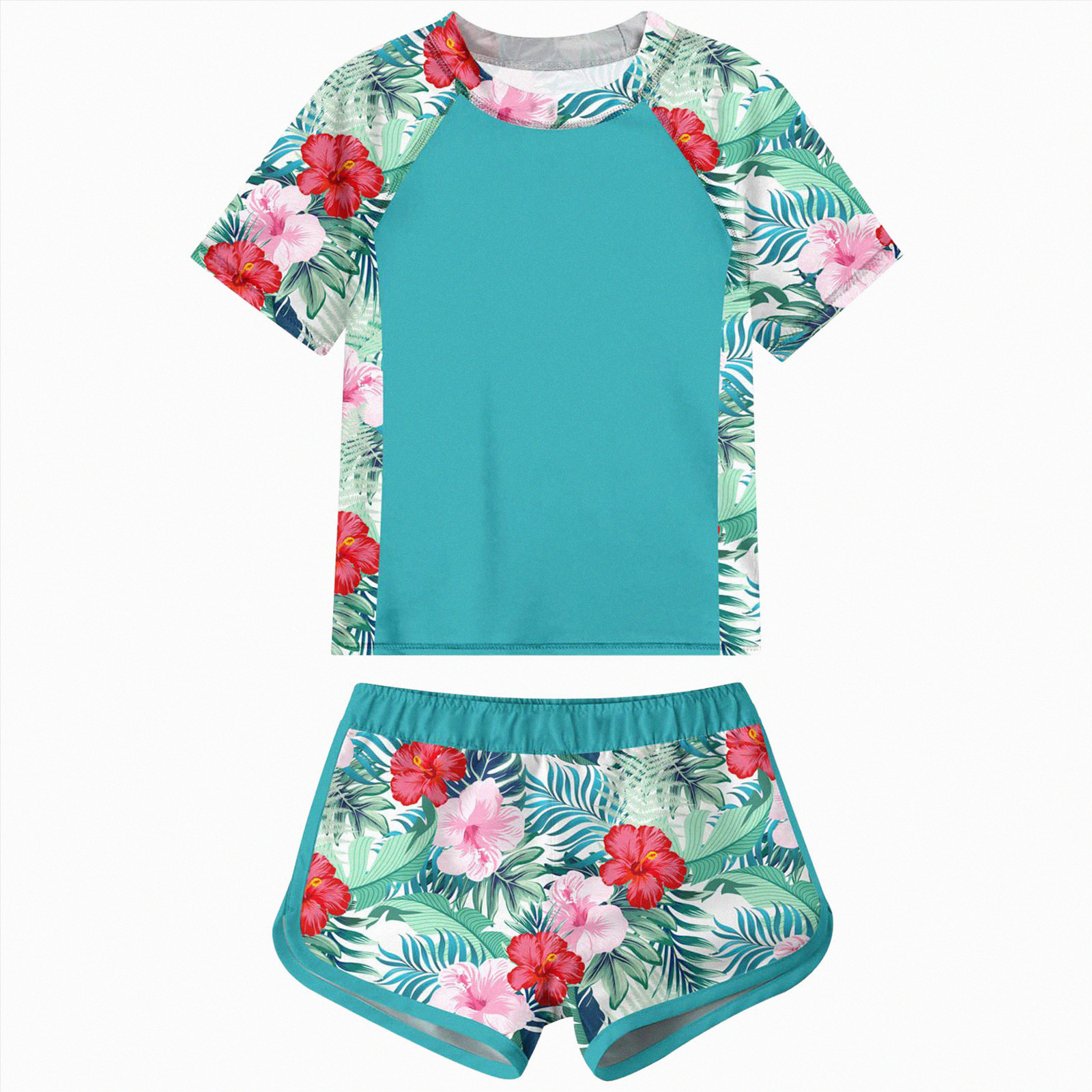 Hessimy Girls Swimsuit 2-Piece Bikini Set Two Sets Matching Bathing ...