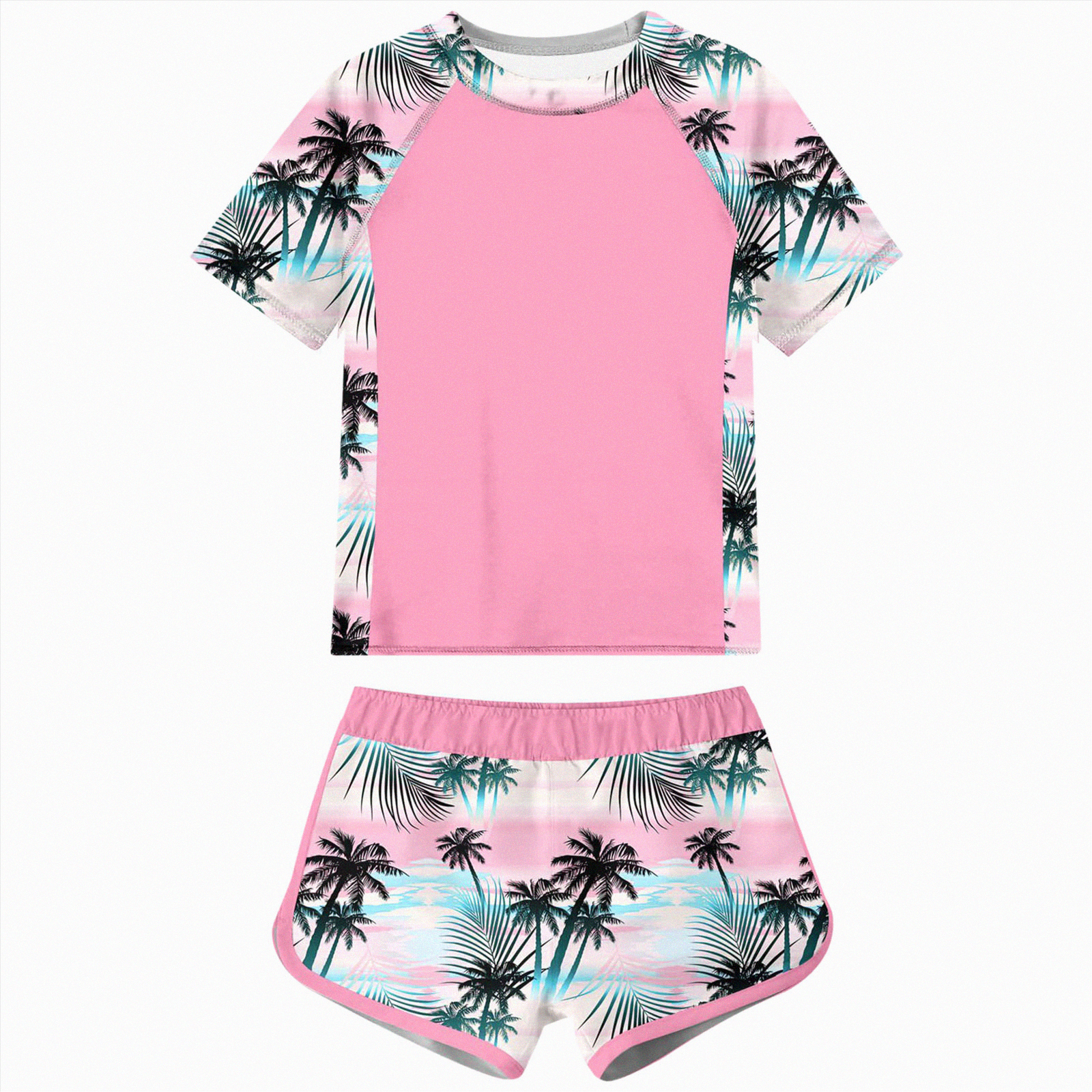Hessimy Girls Swimsuit 2-Piece Bikini Set Two Sets Matching Bathing ...