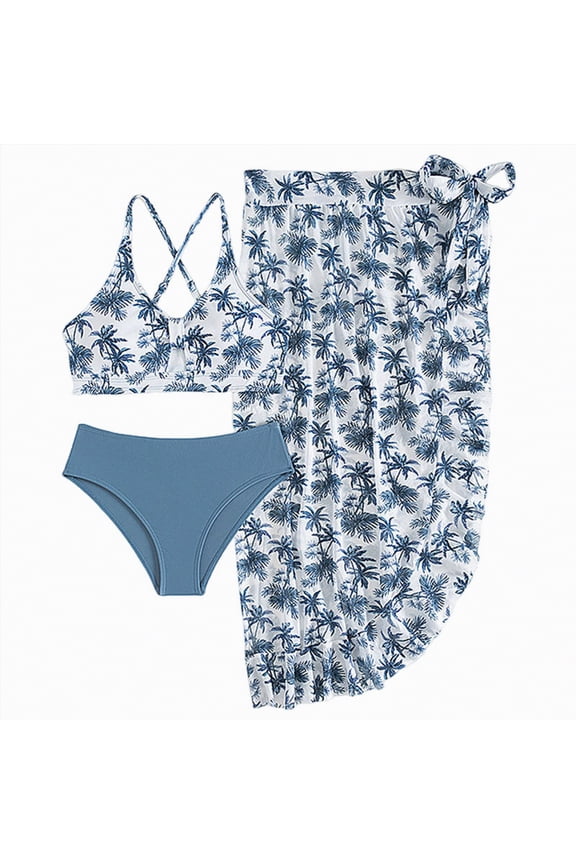 Girls Swimsuit Adjustable Shoulder Straps Bikini 2 Piece Bathing Suit for Teen Girl,Shoulder Straps,Custom Fit(Blue,15-16 Years)