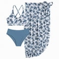 thumbnail image 1 of Hessimy Girls Swimsuit Girls Bathing Suit Tankini Set Two Piece Girl Swimwear Bikini Set（Blue,12-13 Years), 1 of 1